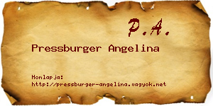 Pressburger Angelina névjegykártya